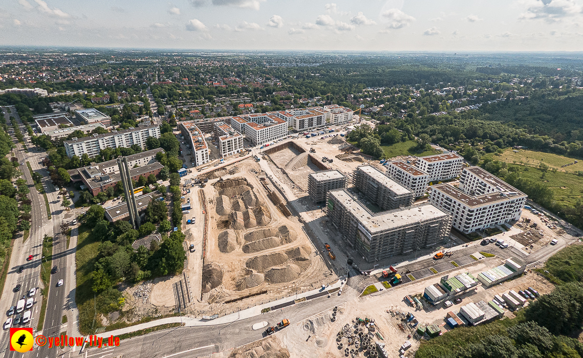 07.06.2023 - Aktuelle Luftbilder aus dem Alexisquartier und Pandion Verde in Neuperlach in München